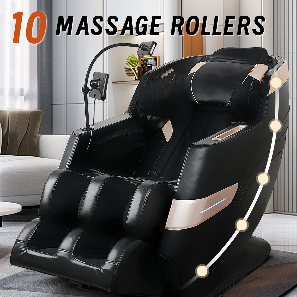 Massage Chair with Zero Gravity Recline and Bluetooth
