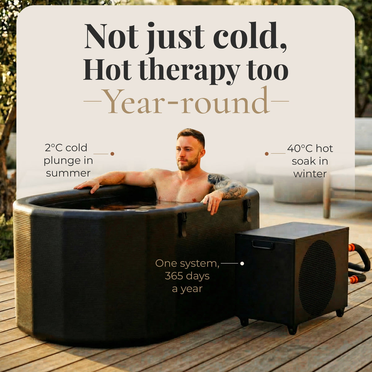 Cold Plunge Tub, 216-Gallon Inflatable Cryotherapy Tub