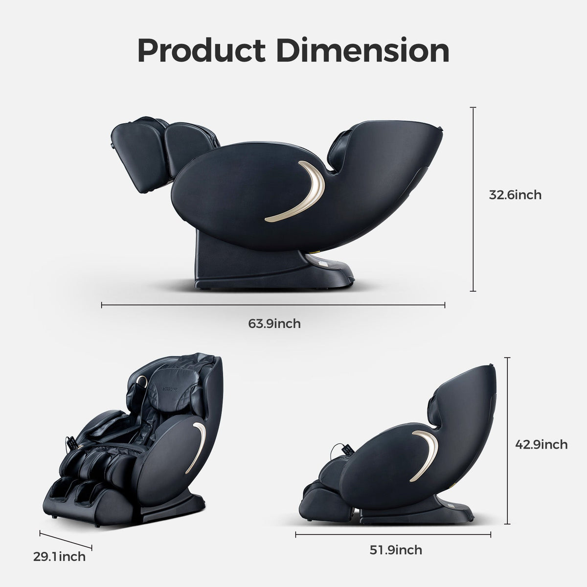 3D Zero Gravity Massage Chair with Voice Control